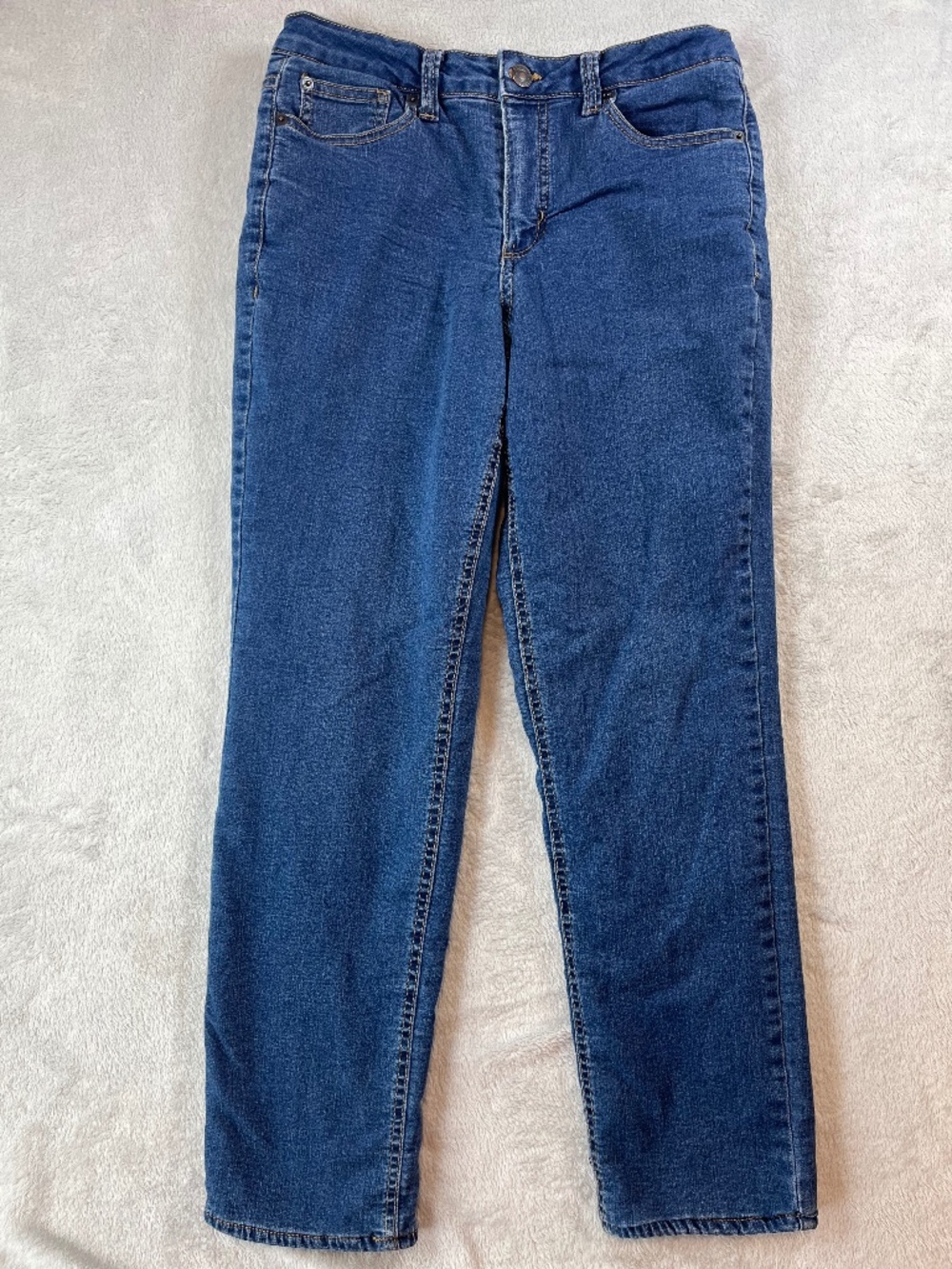 Bit & Bridle Fleece Lined Jeans sz 8 Horses Equestrian Western Riding Barn EUC